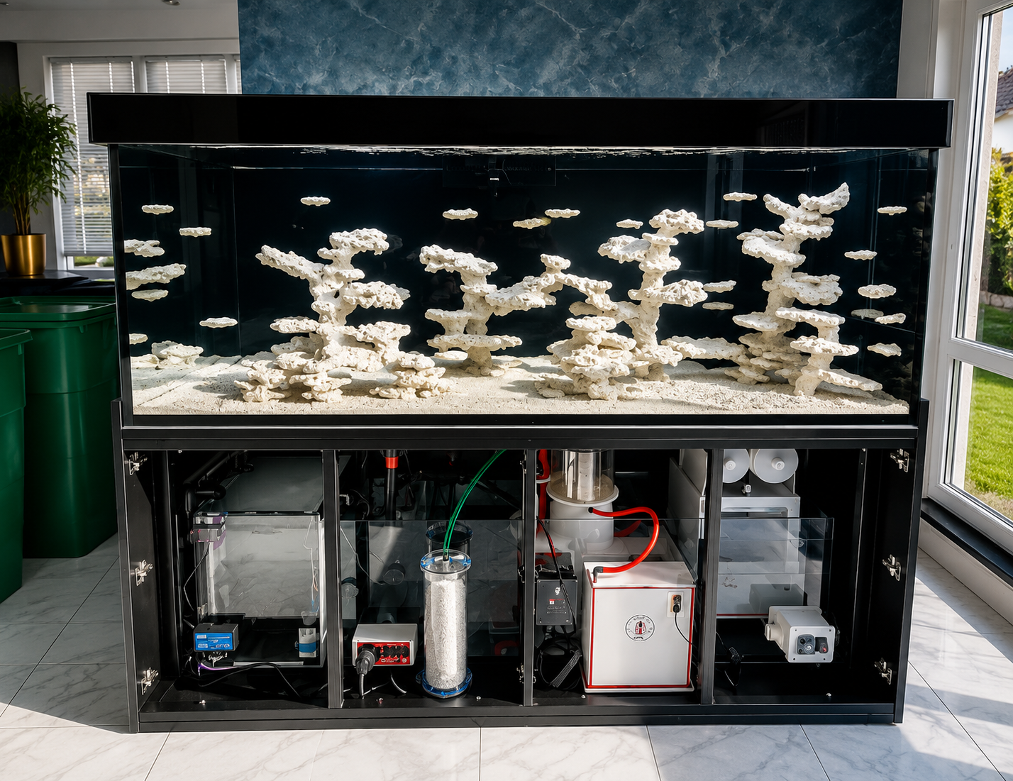 Anemonen Riff nach dem Einbau der Riffkeramik